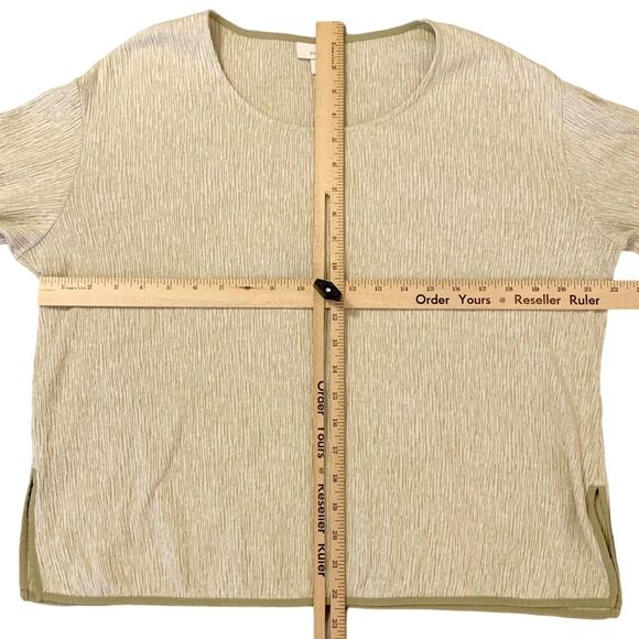 J. Jill Pure Sage Cream Blouse XS Women Linen Blend Textured BohoChic Earthy - Picture 7 of 16